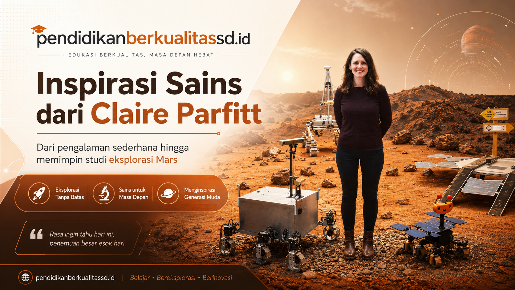 Dari Membersihkan Toilet Antariksa hingga Memimpin Studi Eksplorasi Mars, Perjalanan Claire Parfitt